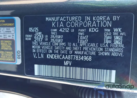 2026 Kia Seltos Ex из США, поврежденный, VIN KNDERCAA8T7834968